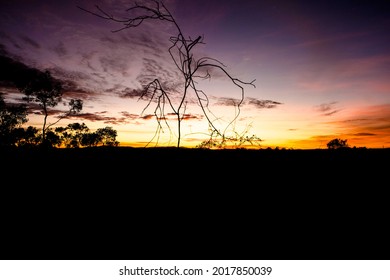 Mount Sheila, Western Australia, June012020. Australian Outback Sunrise With Colorful Outback Nature 