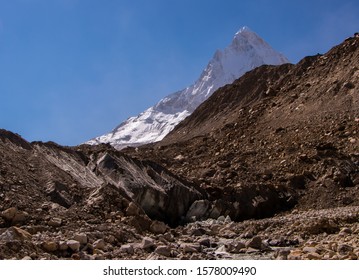 Mount Shivling Behind Gomukh From Glacier