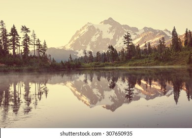 Mount Shuksan and Picture lake ,Washington