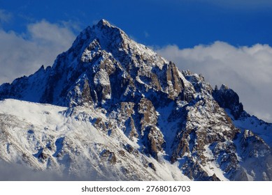 Mount Sneffels Close-up With Clouds Approaching                               