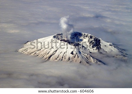 Mount St. Helens Blow-Off Flying Over