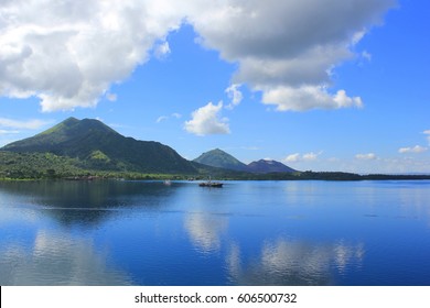 Mount Tavurvur Across The Blanche Bay In Rabaul