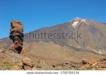 Mount Teide (Spanish: El Teide, Pico del Teide ) is a volcano on Tenerife in the Canary Islands, Spain.  Its summit (at 3,718 m (12,198 ft))