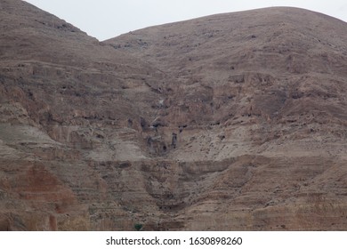 Mount Of Temptation From Tel Jericho