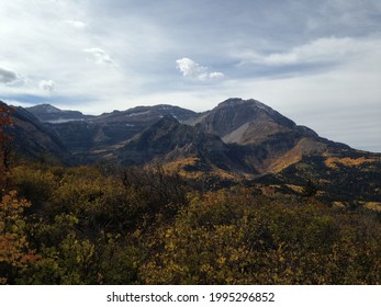 Mount Timpanogos With Fall Foliage