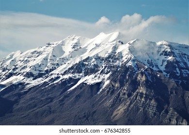 Mount Timpanogos In Spring.