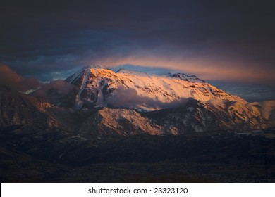 Mount Timpanogos, Utah, At Sunset