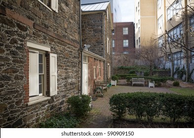 Mount Vernon Hotel Museum Exterior, Back Side And Garden - February 18, 2017, 61st Street, New York City, NY, USA