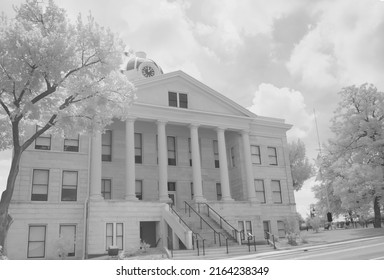 Mount Vernon, Texas, USA - June 5, 2022 - Franklin County Courthouse On A Sunny Summer Day.