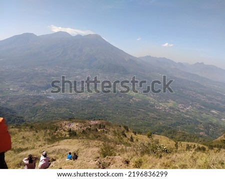 Mount View from Penanggungan Mountain, Mojokerto, East Java, Indonesia