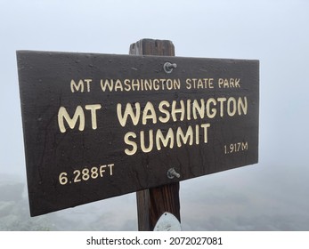 Mount Washington Summit Sign New Hampshire