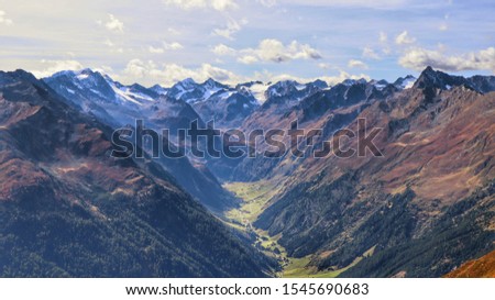 Mountain alps panorama niceday blusky
