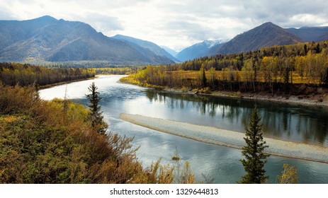 Mountain Altai, Katun river in autumn