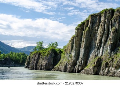 Mountain Altai In Summer, Katun River