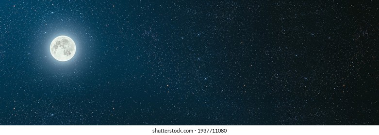 mountain. backgrounds night sky with stars and moon and clouds. - Shutterstock ID 1937711080