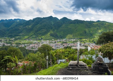 Mountain In Baja Verapaz, Tactic, Concrete Cross, Religious Syncretism, Mayan Worship.