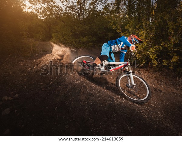 downhill bike riding