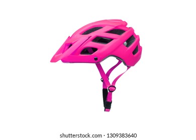 pink mountain bike helmet