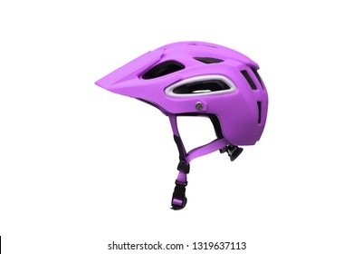 purple bicycle helmet