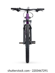 Mountain bike isolated on white background. Front view. - Shutterstock ID 2203467291