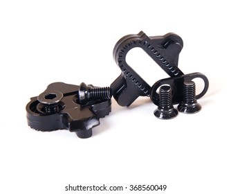 Mountain Bike Pedal Cleats Isolated Over White