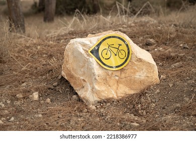 Mountain Bike Trail Sign Outdoors