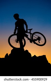 Mountain Biker Silhouette