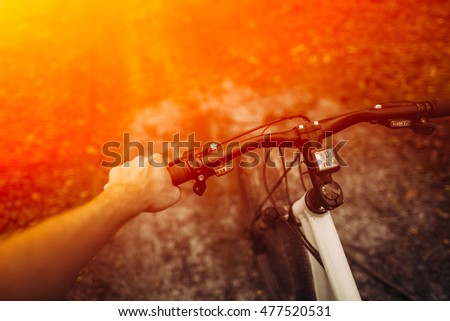 Similar – Image, Stock Photo detail of road bike handlebar