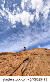 Mountain Biking Slickrock Trail In Moab, Utah