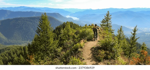 Mountain biking the world famous trails of Oakridge, Oregon - Powered by Shutterstock