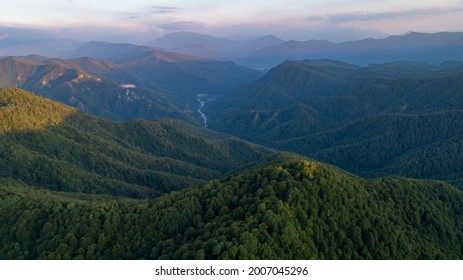 Mountain Biosphere Reserve at sunrise