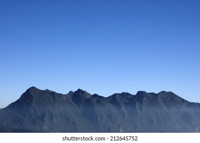 mountain with blue sky