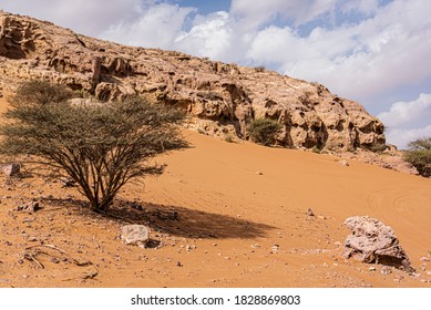 Mountain Cliff Hanger Desert Valley