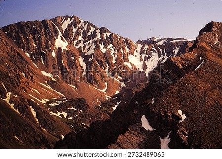 Mountain Climbing in the Mount Massive Primitive Area Sawatch Range Colorado Rocky Mountains in August 1986