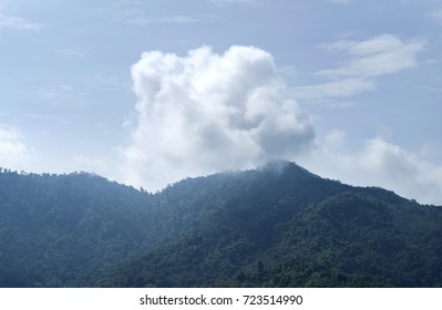 Mountain and cloud sky