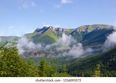 Mountain with clouds