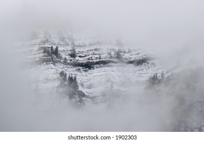 Mountain in the clouds