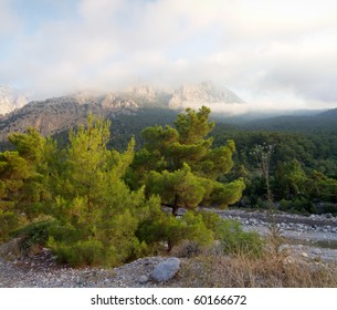 Mountain in the clouds