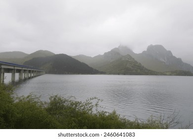 mountain famous bridge cloudy day spring holidays - Powered by Shutterstock