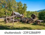 Mountain Farm Museum and Mingus Mill at Great Smoky Mountains National Park in North Carolina