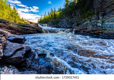 Mountain Forest River Rapids Landscape