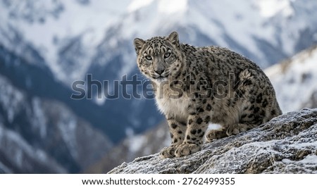 The Mountain Ghost rare Snow Leopard
