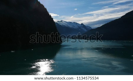 Mountain and glacier view in Alaska