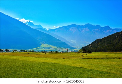 Mountain green valley landscape view