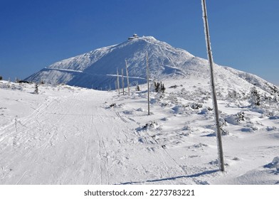 Sněžka Mountain - the highest mountain in Czechia