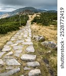 Mountain hiking trails in Krkonose or Giant Mountains