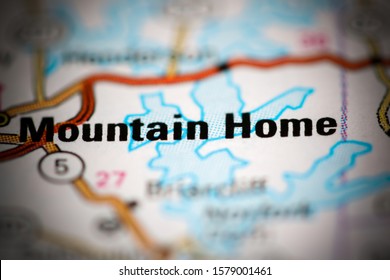 Mountain Home. Arkansas. USA On A Geography Map