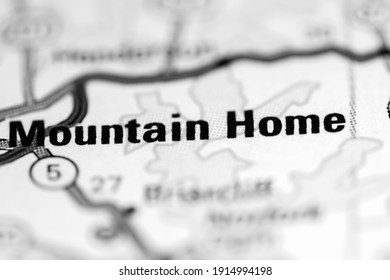 Mountain Home. Arkansas. USA On A Geography Map