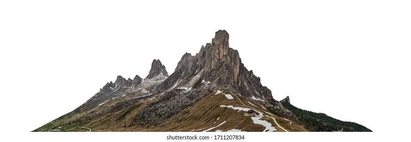 Mountain isolated on white background - Shutterstock ID 1711207834