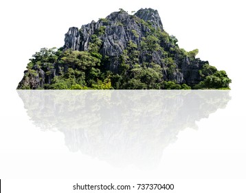 Mountain Isolated On A White Background